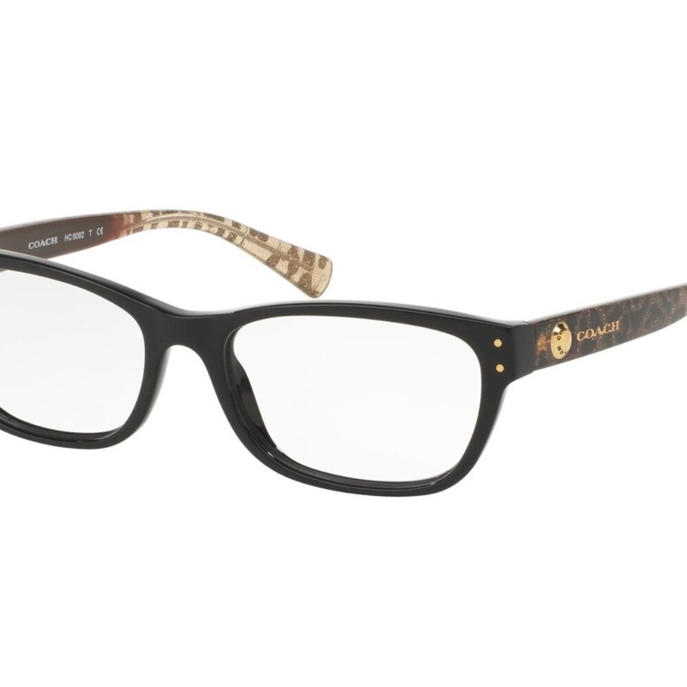 Coach HC6082 Prescription Glasses–Black/Wild Beast Frames–Signature Coach Arms - Picture 8 of 9